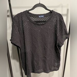 Women’s XL Tall Gap black short sleeve floral top